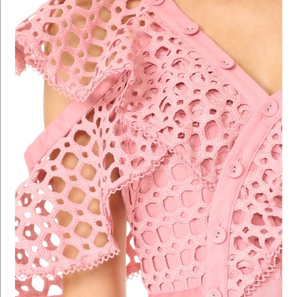 Self Portrait Lace off shoulder dress w/ pockets!! - Picture 5 of 6